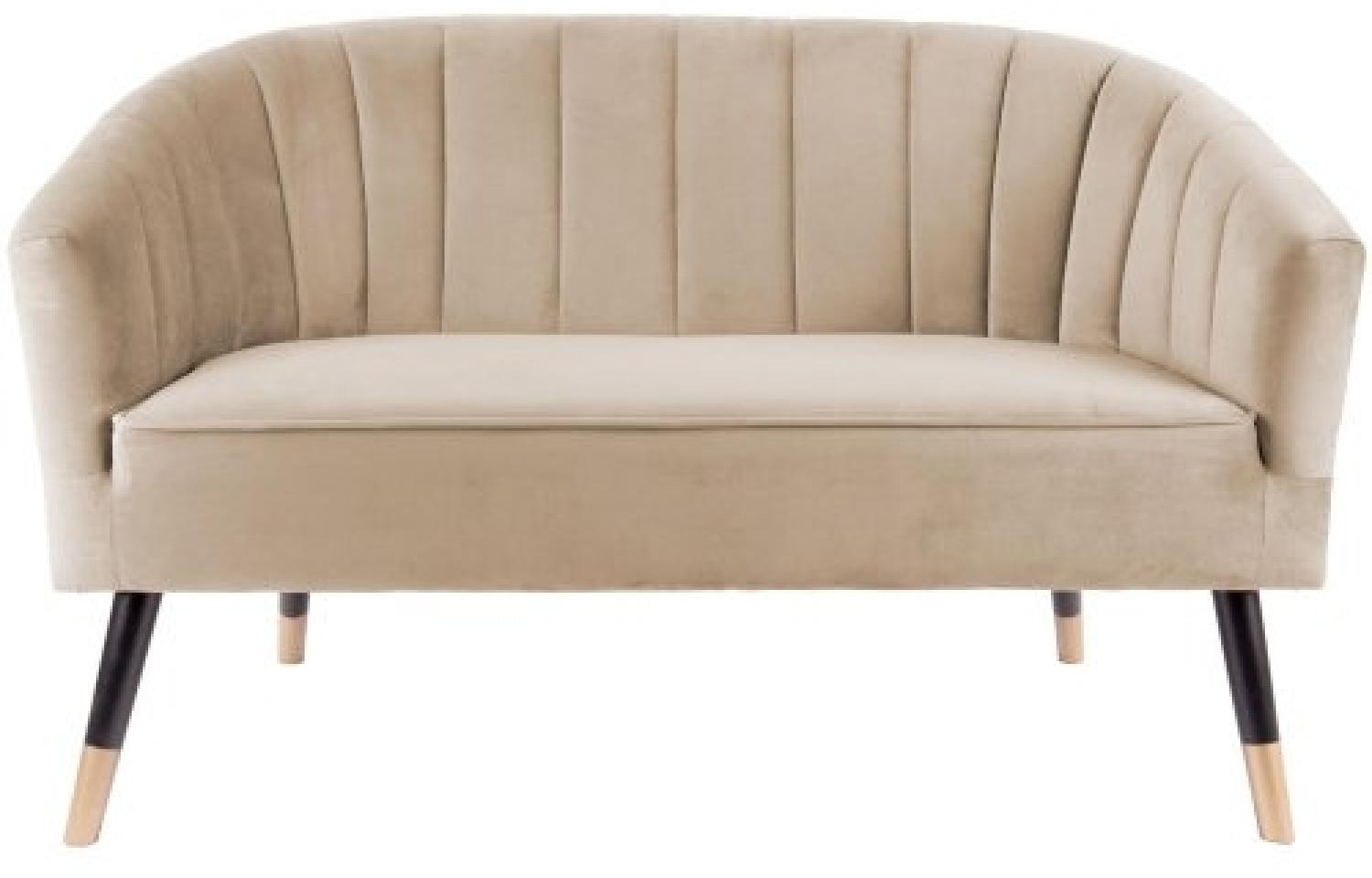 Leitmotiv Sofa Royal Velvet Sand Brown (128cm) LM1852SB Bild 1