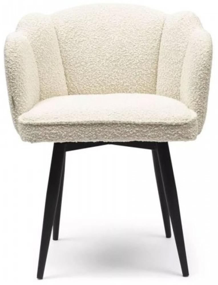 Riviera Maison drehbarer Esszimmerstuhl Dauphine Dining Armchair Boucle White Sand (drehbar) 8909001 Bild 1