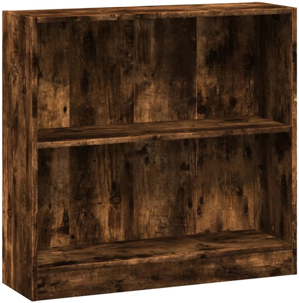 vidaXL Bücherregal Räuchereiche 80x24x76 cm Holzwerkstoff 857830 Bild 1