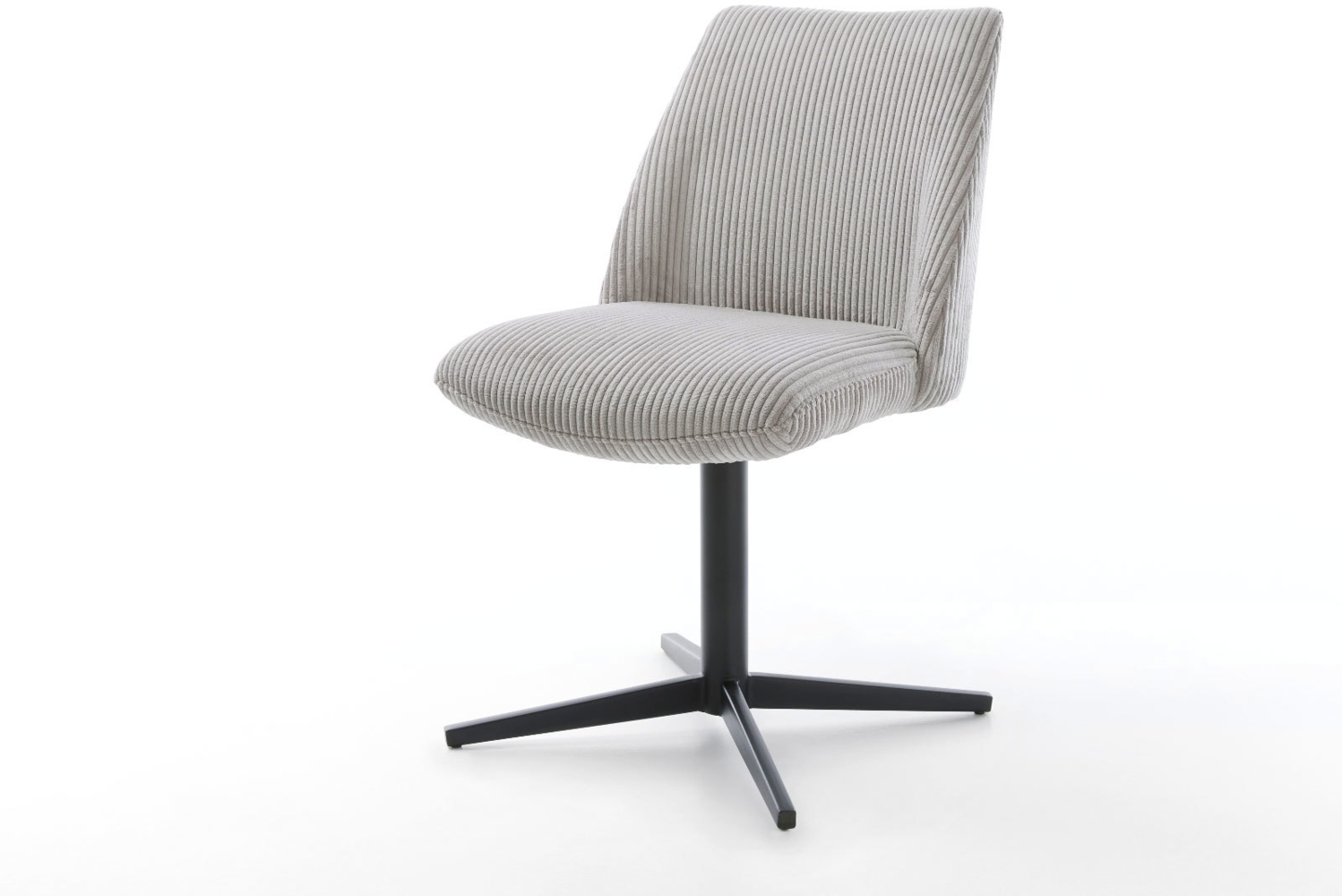 Drehstuhl Elso-Flex Cord Silbergrau Fußkreuz Schwarz 360° drehbar Taschenfederkern Bild 1