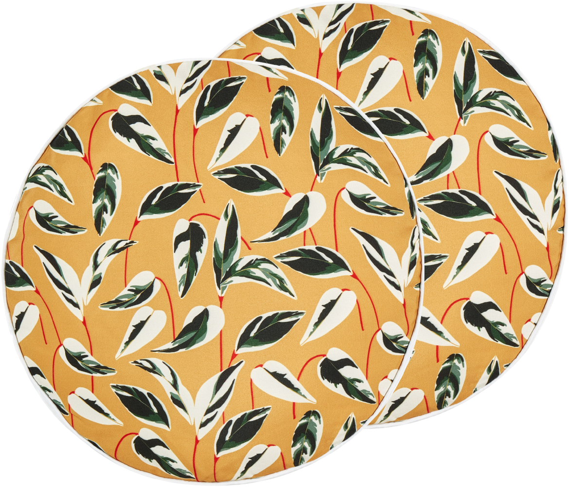 Gartenkissen 2er Set Pflanzenmuster TAGGIA 40 x 40 cm Bunt Bild 1