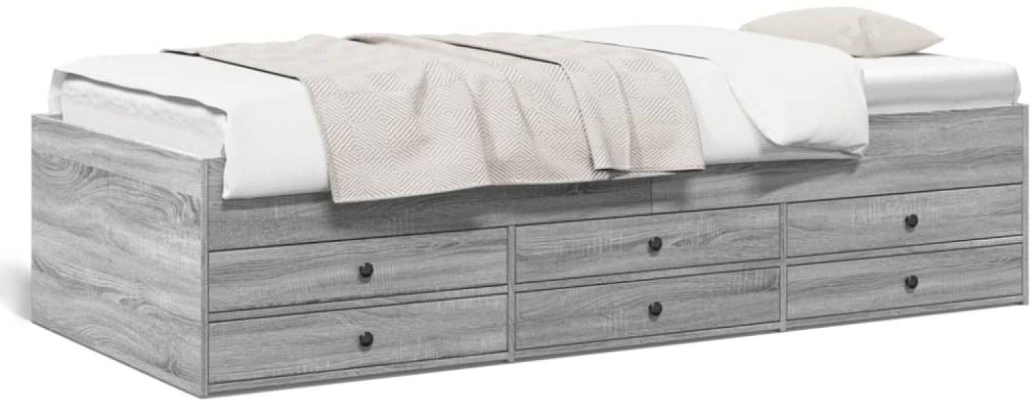 vidaXL Tagesbett mit Schubladen ohne Matratze Grau Sonoma 75x190 cm 3280893 Bild 1