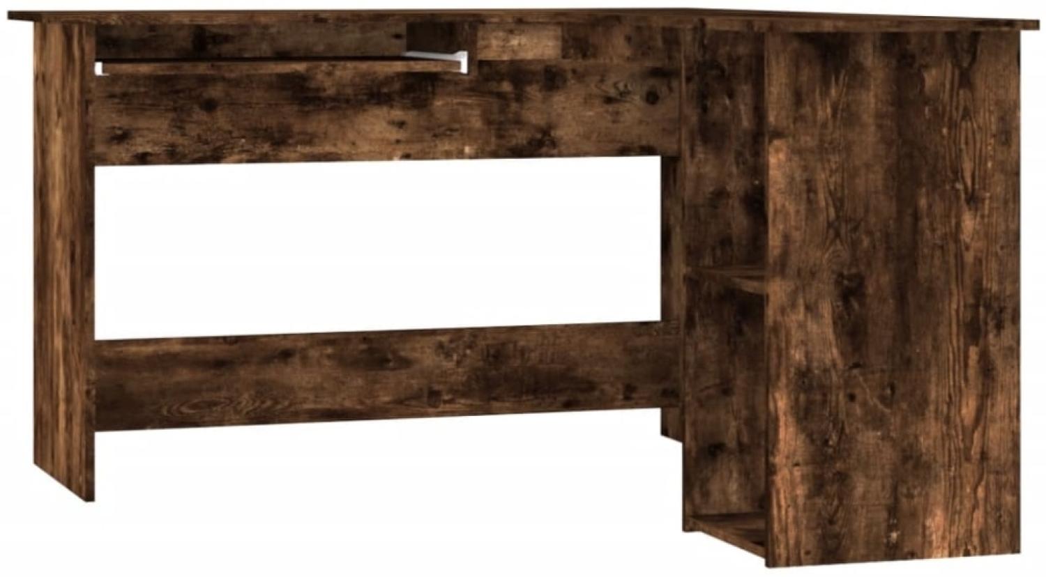 vidaXL Eckschreibtisch Räuchereiche 120x140x75 cm Holzwerkstoff 815384 Bild 1