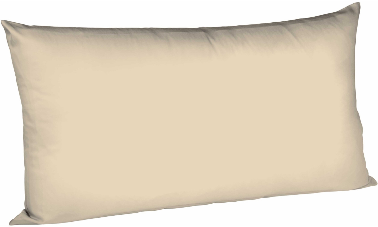 Fleuresse Mako-Satin-Kissenbezug uni colours Farbe beige 2043 40 x 80 cm Bild 1