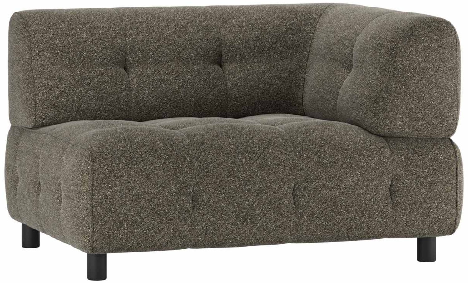 Modulsofa Louis aus grobmaschigen Stoff Rechts, Grün Bild 1