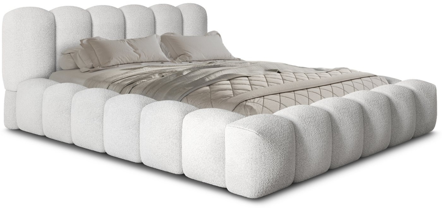 wonello Polsterbett Milia 2 (das Original), Bett mit Bettkasten und Lattenrost – eleganter Boucle-Stoff Bild 1