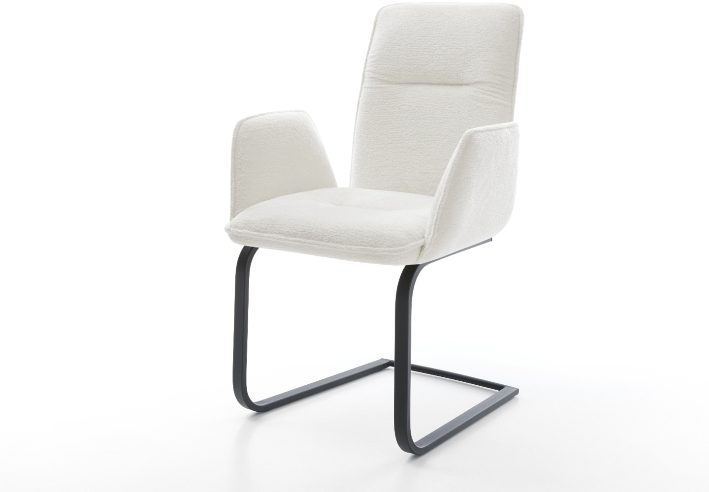 Freischwinger Vinja-Flex Bouclé Soft Beige Freischwinger flach Schwarz Bild 1