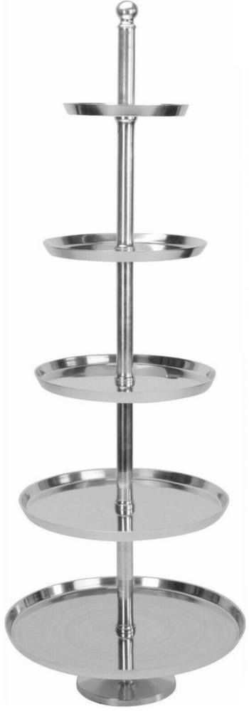 Koopman Etagere Silber, Aluminium, (1-tlg), XXL, Aluminium, 61x61x170 cm, 5 Etagen, 13 Kg Bild 1