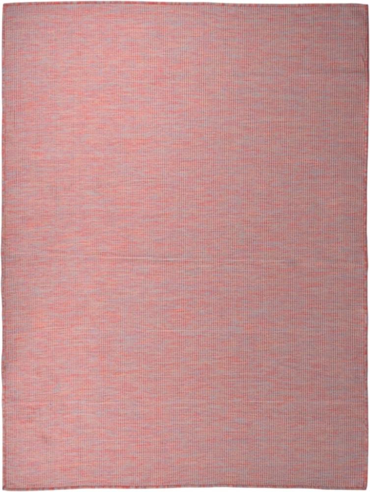 vidaXL Outdoor-Teppich Flachgewebe 120x170 cm Rot 340823 Bild 1