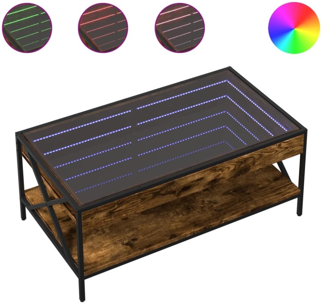 vidaXL Couchtisch mit Infinity-LED Räuchereiche 90x50x38 cm 847709 Bild 1