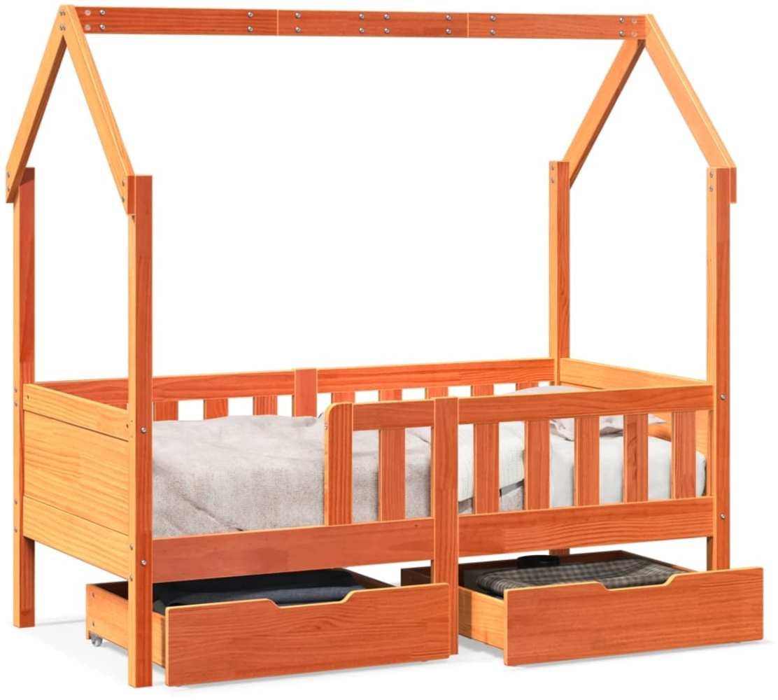 vidaXL Kinderbett mit Schubladen 80x170 cm Massivholz Kiefer 3302043 Bild 1