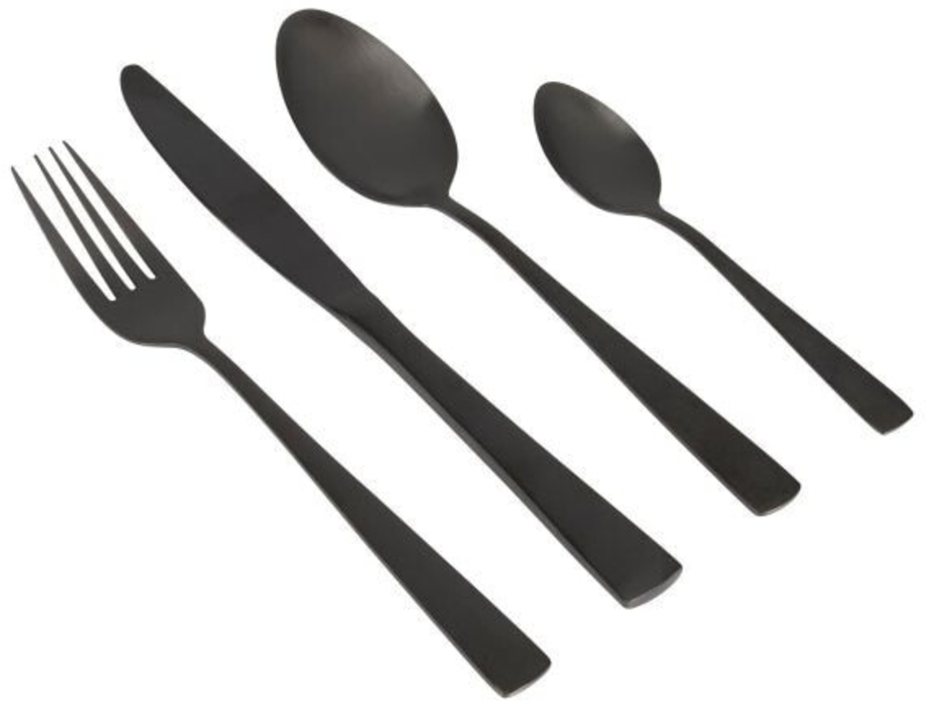 Gimex 16tlg Besteck-Set aus Edelstahl schwarz Bild 1