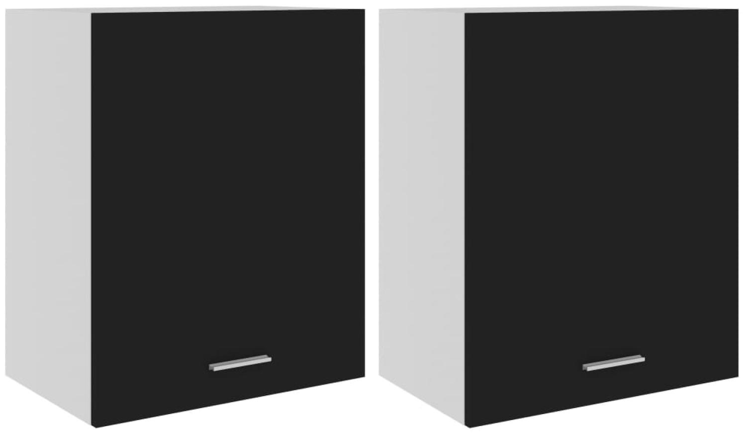 vidaXL Hängeschränke 2 Stk. Lyon Schwarz 50x31x60 cm Holzwerkstoff 805079 Bild 1