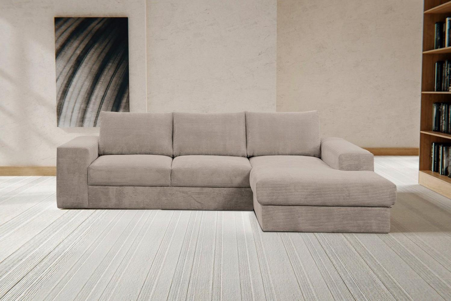 WERK2 Ecksofa Rozzana, Design Ecksofa mit hohem Komfort in trendig-weichem Cord & Breitcord Bild 1