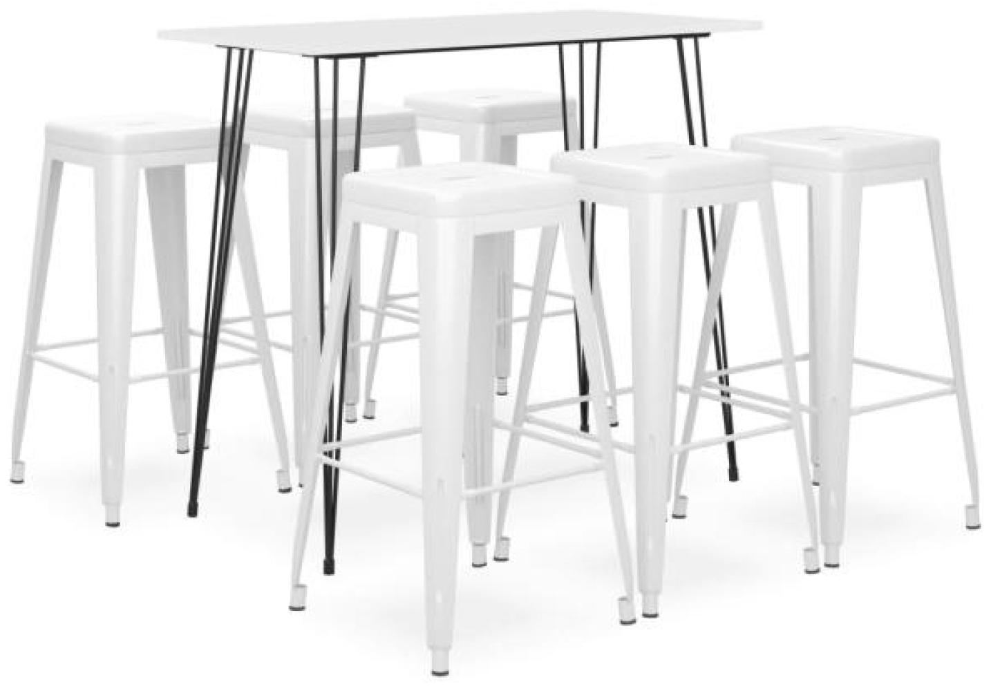 vidaXL 7-tlg. Bar-Set Weiß [3057416] Bild 1