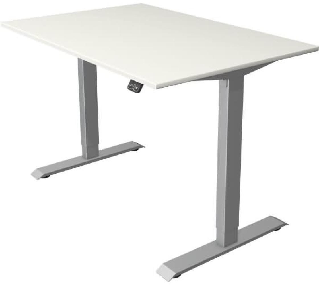 Kerkmann Schreibtisch Sitz-Stehtisch MOVE 1 silber 120x80x74-123cm elektr. höhenverstellbar weiß Bild 1