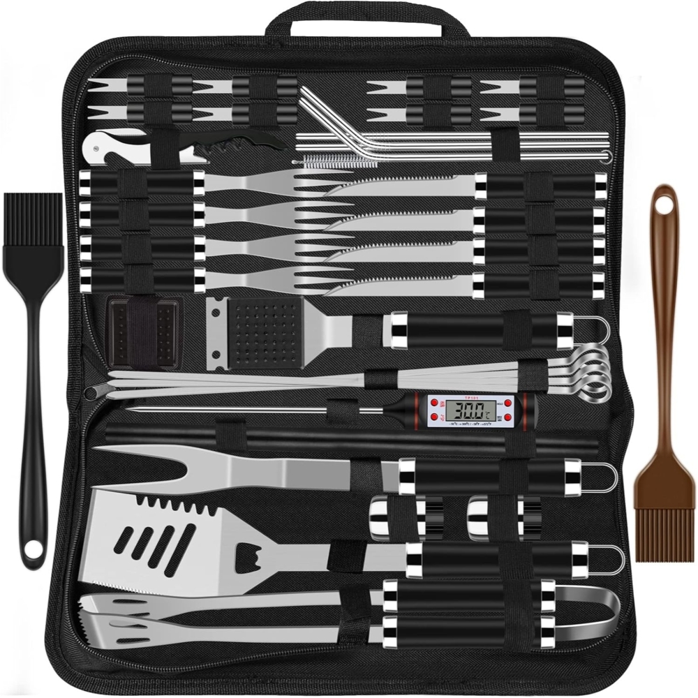 Premium Grillbesteck-Set, 38-teilig, Edelstahl, Grill-Zubehör Bild 1