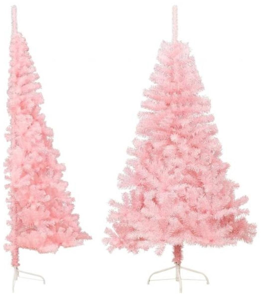 vidaXL Künstlicher Halb-Weihnachtsbaum mit Ständer Rosa 150 cm PVC 344671 Bild 1