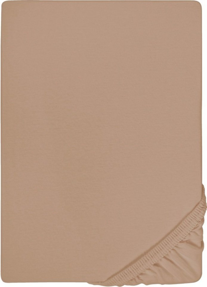 Biberna Jersey Elasthan Spannbettlaken Spannbetttuch 180x200 cm - 200x220 cm Macchiato Bild 1