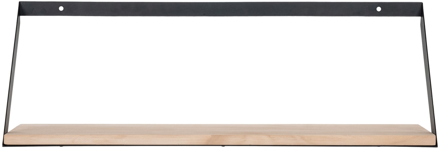 Wandregal, Stahl, Kiefernholz, 55 x 14 x 18 cm Bild 1