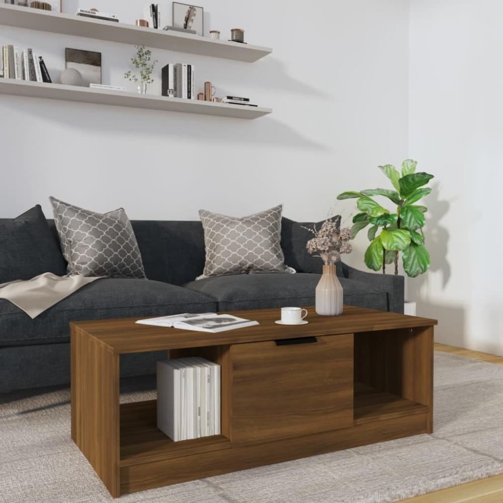 vidaXL Couchtisch Braun Eichen-Optik 102x50x36 cm Holzwerkstoff 817080 Bild 1