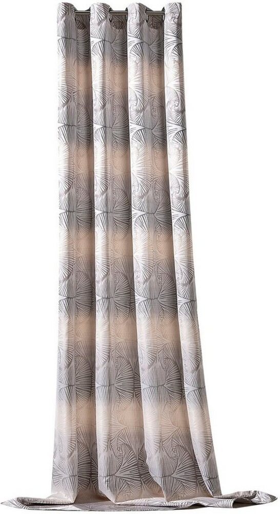 Weckbrodt Vorhang Gingko, Ösen (1 St), blickdicht, Jacquard, Jacquard mit Gingko - Muster, Ösen, blickdicht, Gardine, Store Bild 1