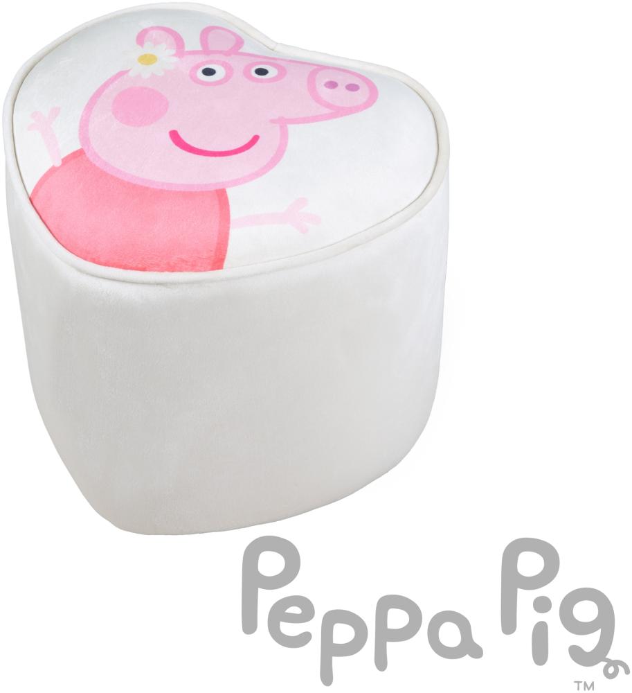 roba Kinderhocker im Peppa Pig Design - Polsterhocker in Herzform - Beige Bild 1