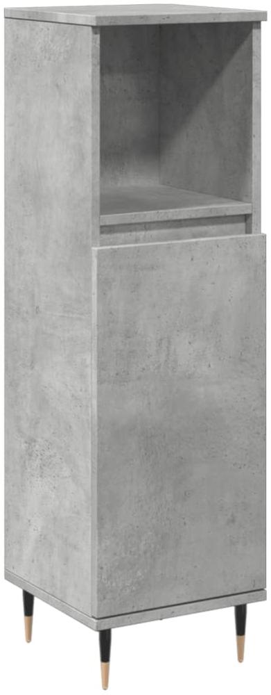 vidaXL Badschrank Betongrau 30x30x100 cm Holzwerkstoff 857204 Bild 1