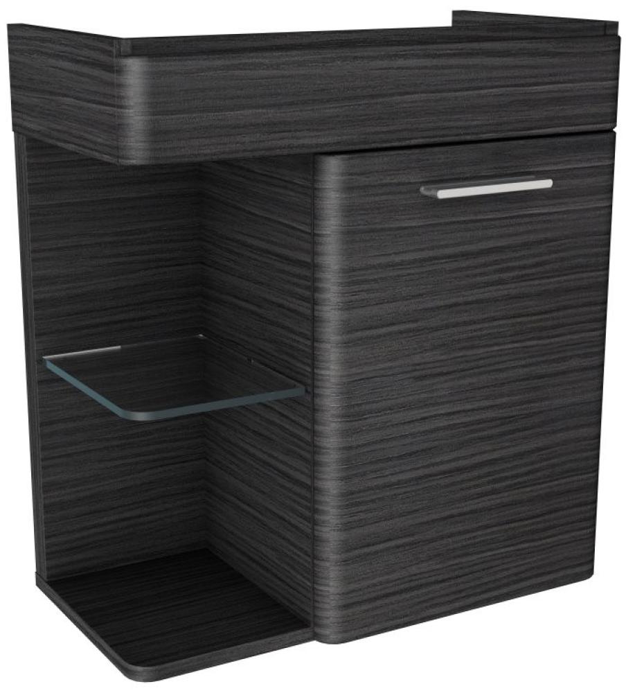 Lanzet K8 Gäste WC Waschtischunterschrank 55 cm, Schwarz Bild 1