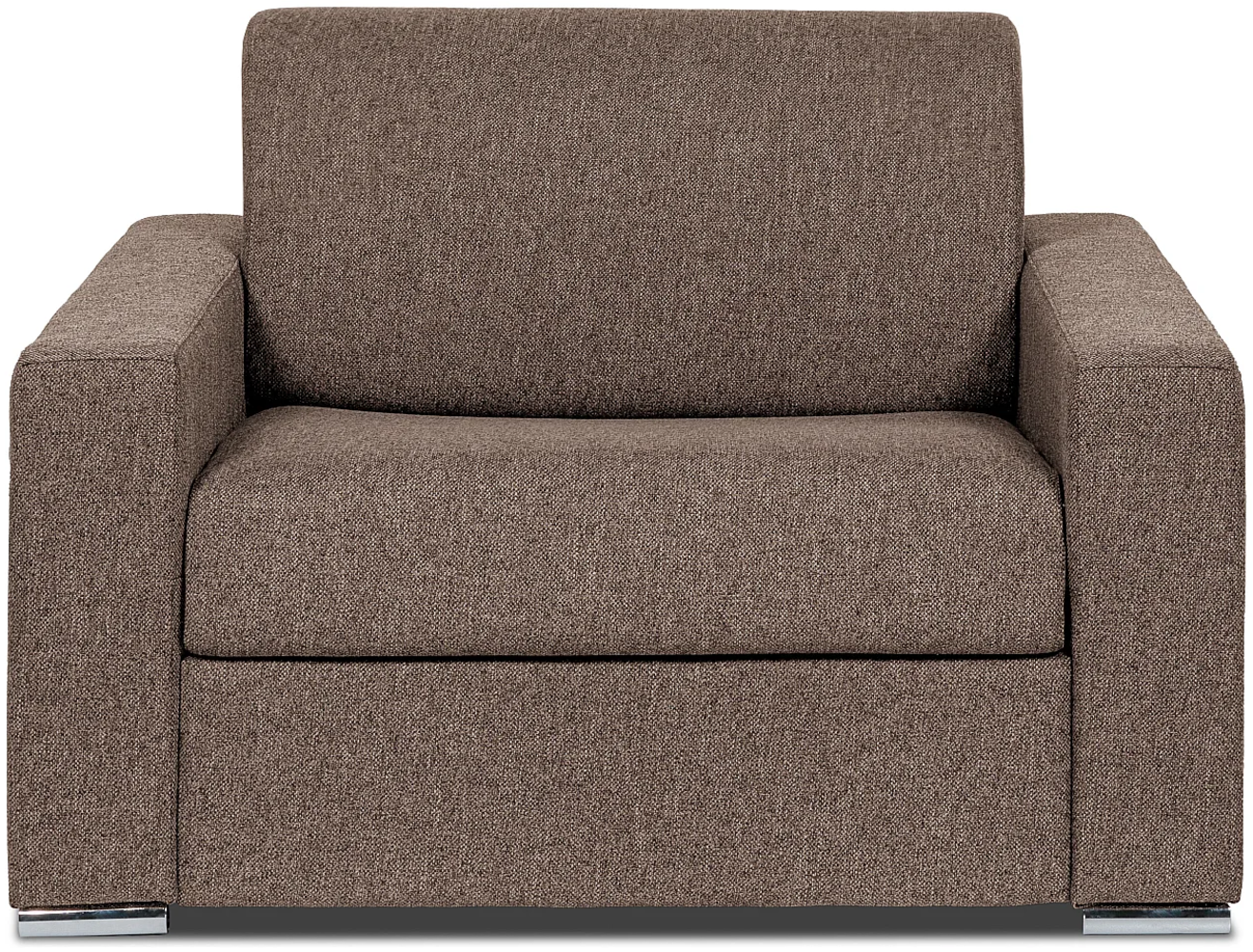 Vente-unique - Schlafsessel mit Matratze - Liegefläche 70 cm - Matratze 14 cm - Stoff - Braun - CALITO Bild 1