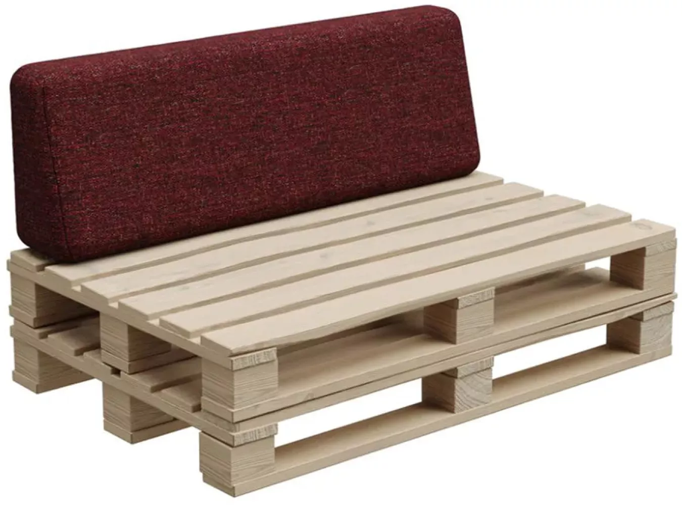 Gutekissen®, Palettenkissen, Palletenpolster, Gartenkissen, Palettenauflagen, Sofa, Kissen, Polster, Auflagen Indoor Outdoor PFBG (Rückenlehne 120x35, Bordeauxrot) Bild 1