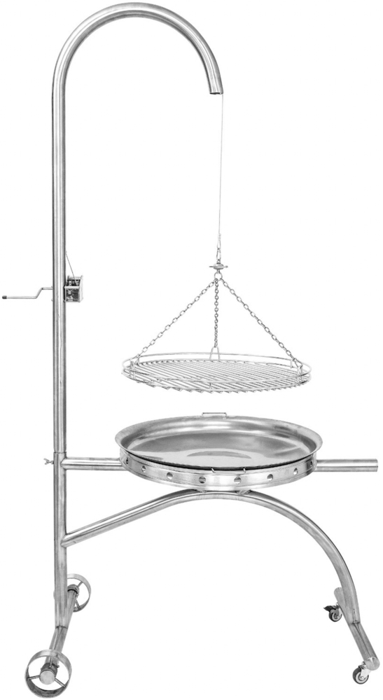 Schneider Grillstation mit Rollen, Edelstahl, Ø 50 cm Bild 1