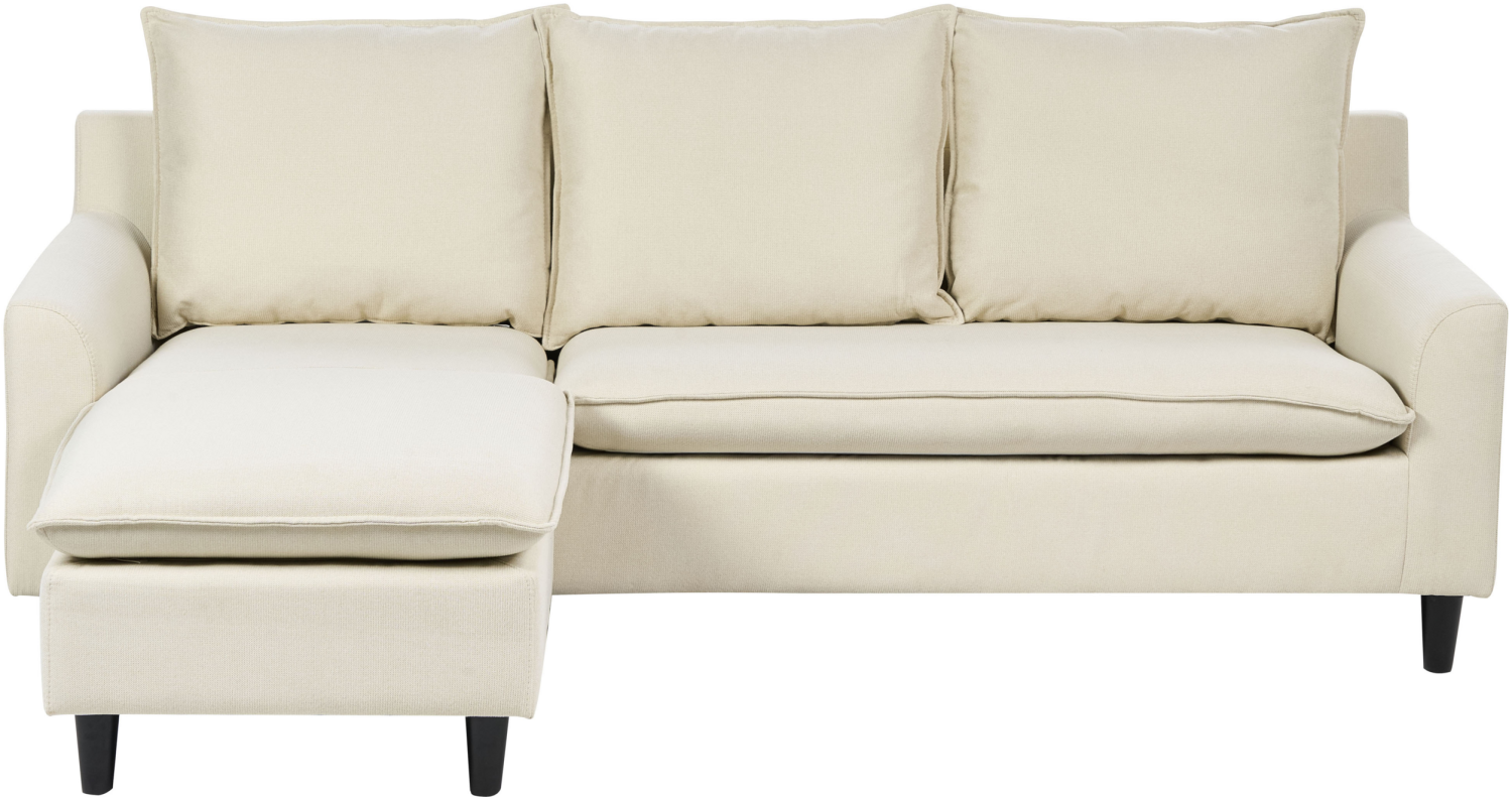 Ecksofa Polsterbezug beige ELVENES Bild 1