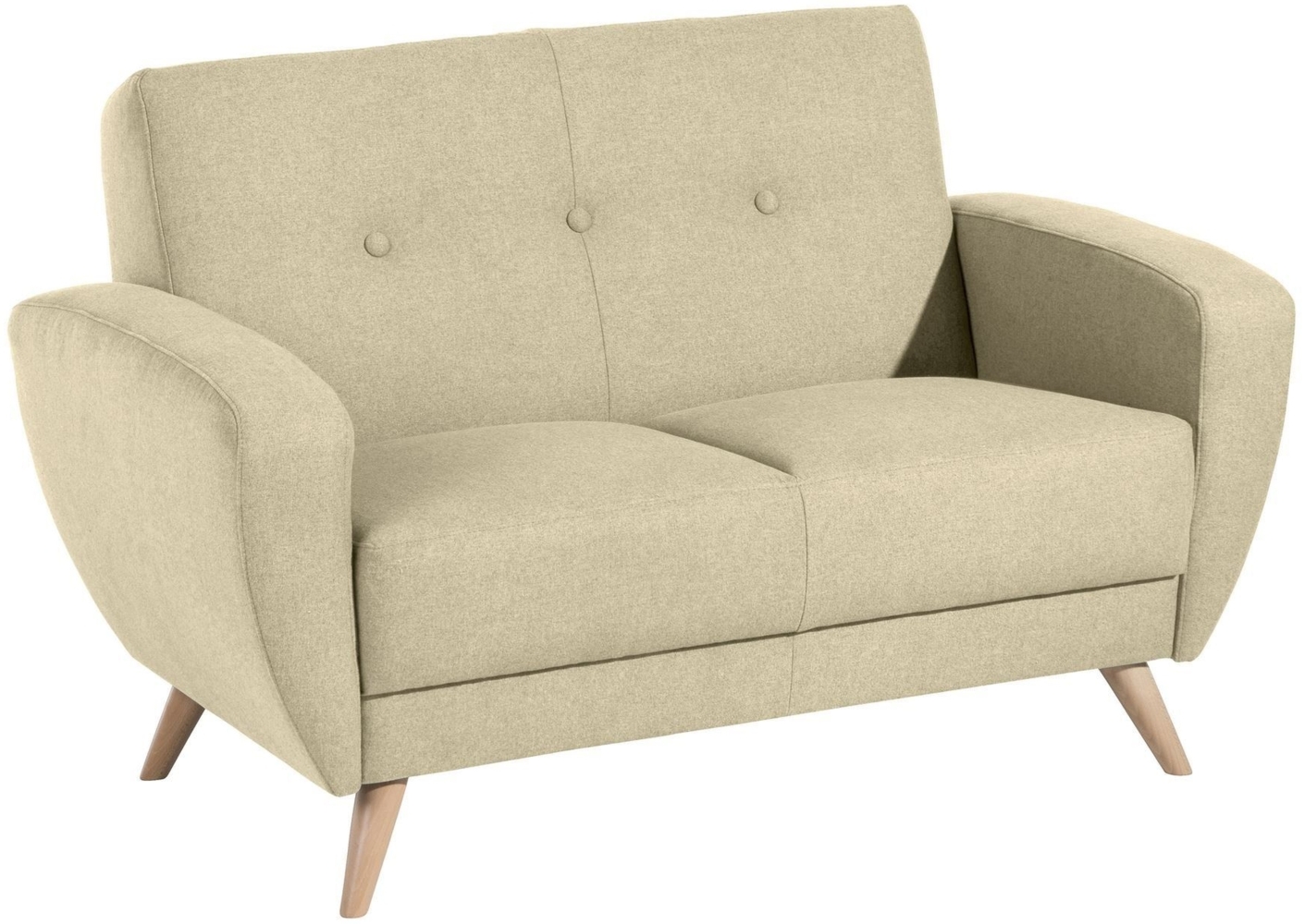 Sofa 2-Sitzer Karen Bezug Samtvelours (mit Clean-Abo Ausrüstung) Buche natur / beige 21840 Bild 1