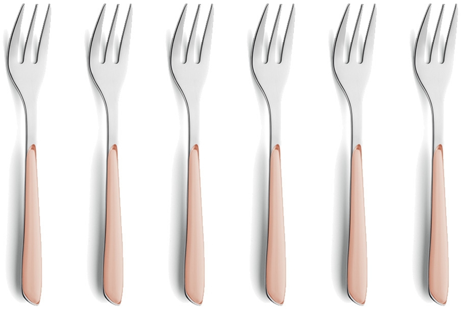 Kuppels PRISMA Kuchengabel Set 6-teilig apricot hochglanzpoliert Bild 1