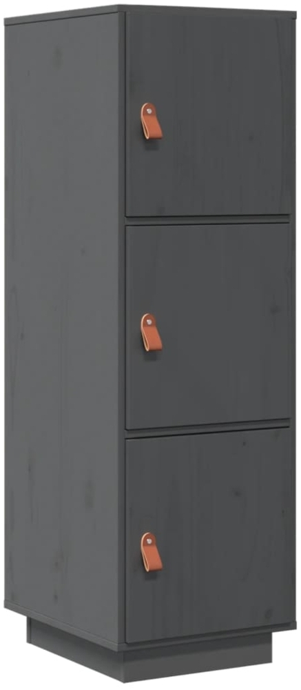 Highboard Grau 34 x 40 x 108,5 cm Massivholz Kiefer [820169] Bild 1