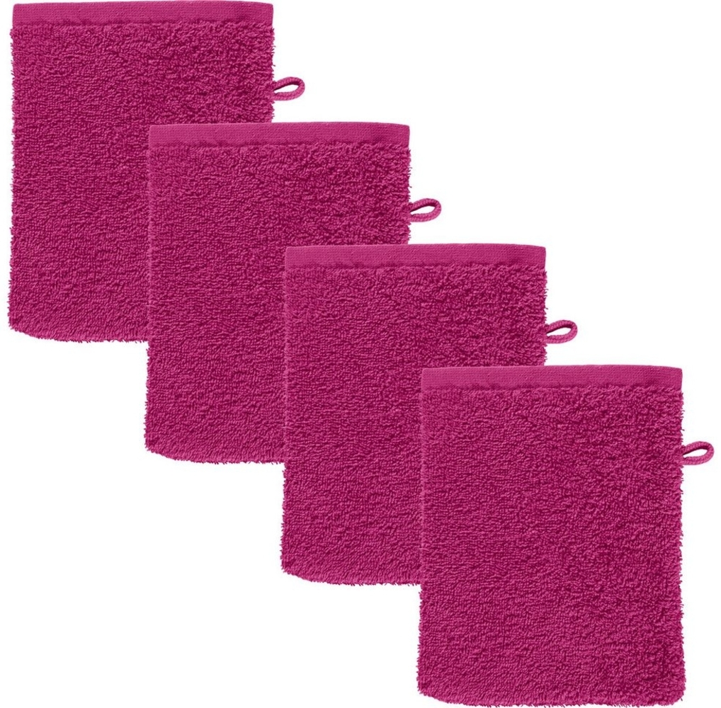 REDBEST Waschhandschuh Waschhandschuh "Oceanside" 4er-Pack, Frottier, Walk-Frottier Uni Bild 1