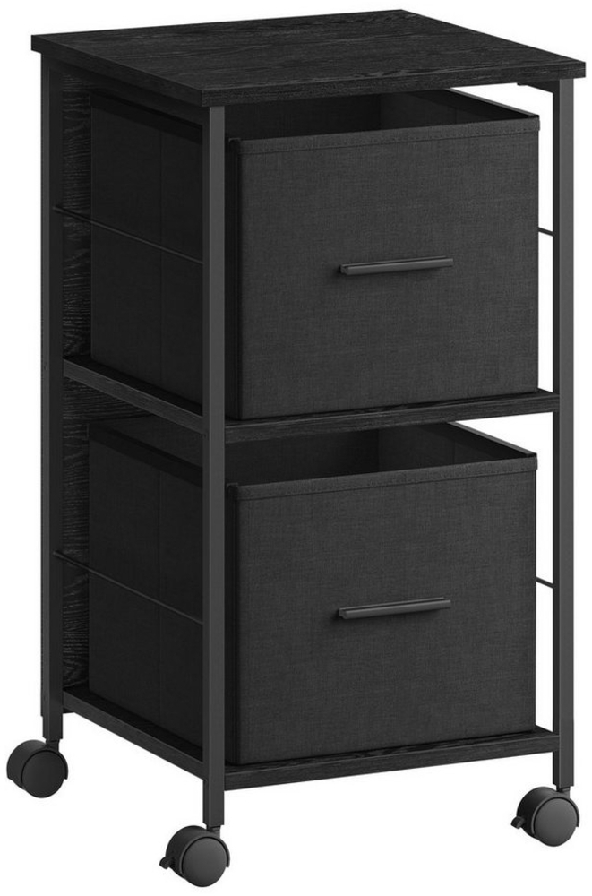 Vasagle Aktenschrank mit 2 Schubladen, Druckerständer, für A4-, Letter-Format, Hängeregistratur, Aufbewahrungsbox, Homeoffice, ebenholzschwarz-tintenschwarz OFCDE056B56 Bild 1