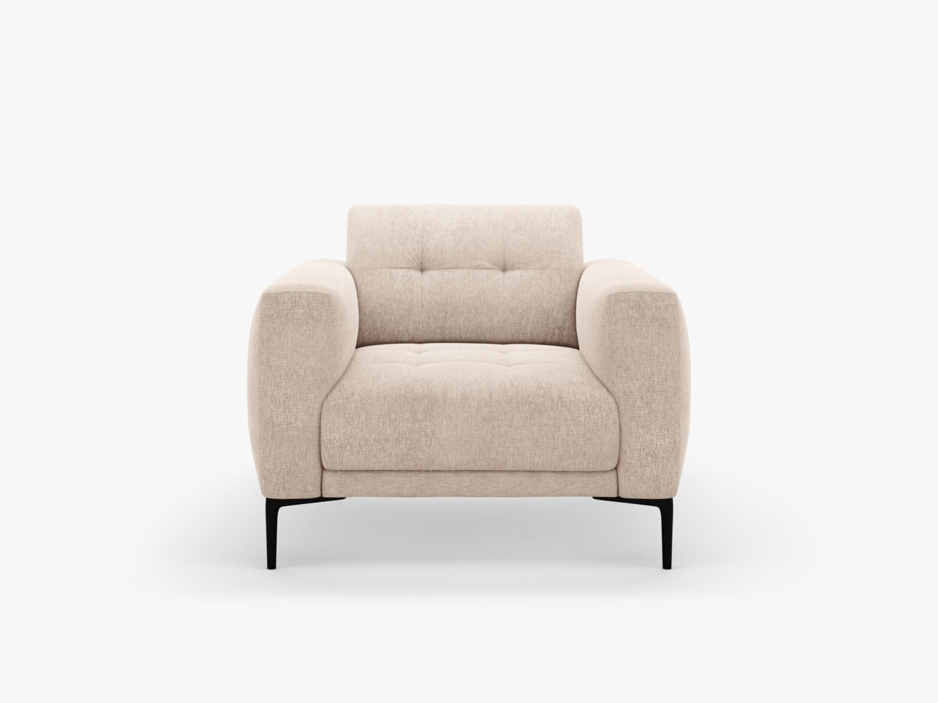 Micadoni Sessel Bemy 1-Sitzer Strukturierter Stoff Sand Bild 1