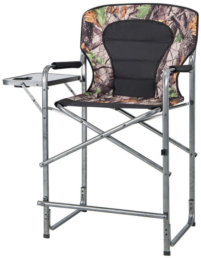 COSTWAY Campingstuhl Anglerstuhl, Faltstuhl, mit Tisch & Getränkehalter Bild 1