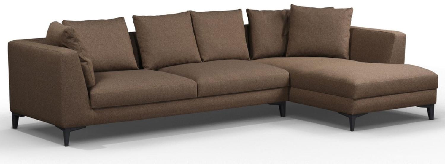 Casa Padrino Luxus Ecksofa Braun / Schwarz 313 x 178 x H. 73 cm - Wohnzimmer Sofa - Wohnzimmer Möbel - Luxus Möbel - Luxus Wohnzimmer Einrichtung Bild 1