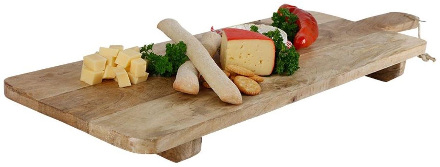 XL Holz-Servierbrett 100x28cm Holzplatte Servierplatte Buffetbrett Schneidebrett Bild 1