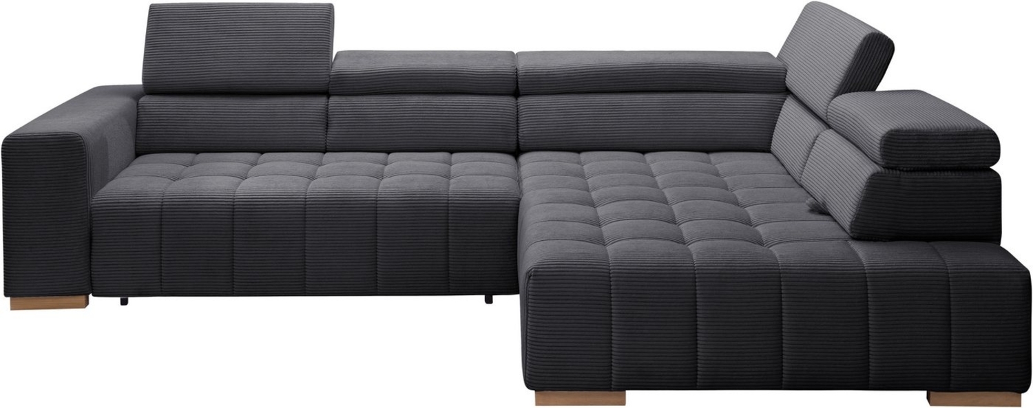 exxpo - sofa fashion Ecksofa Elianos, hoher Sitzkomfort, aufwendige Kreuzsteppung im Sitz, L-Form, inkl. Kopfteil- und Sitztiefenverstellung, wahlweise mit Bettfunktion Bild 1