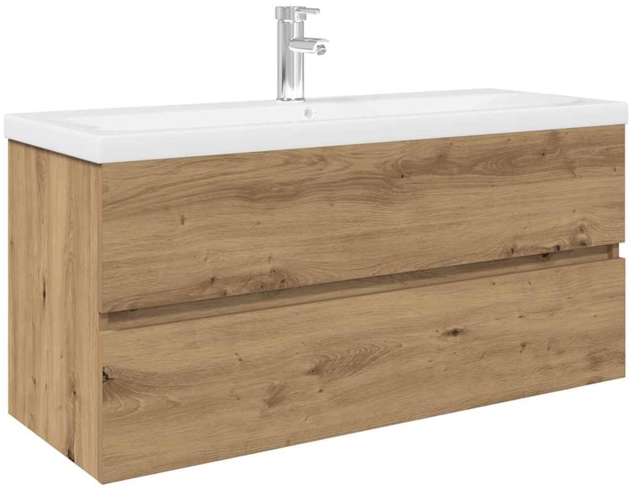 vidaXL Waschbeckenunterschrank mit Einbaubecken und Wasserhahn 3328938 Bild 1