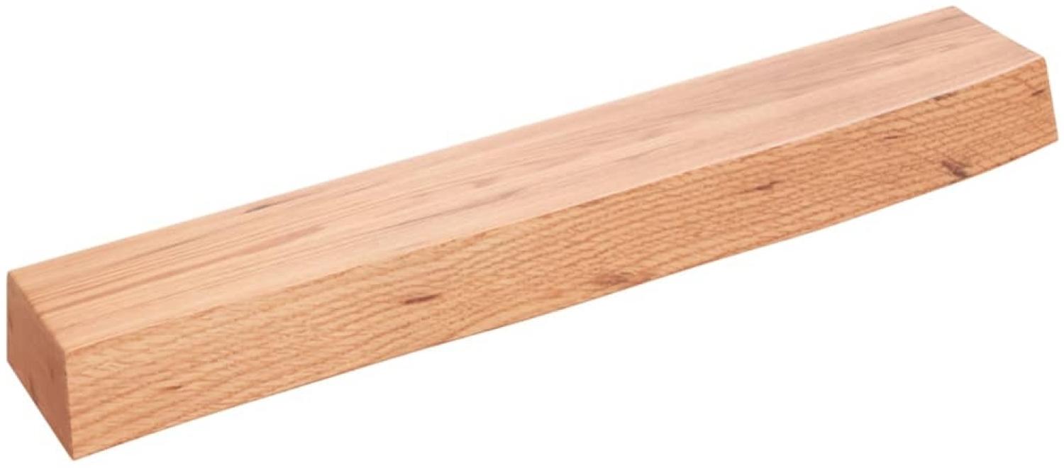vidaXL Wandregal Hellbraun 60x10x6 cm Massivholz Eiche Behandelt 363640 Bild 1
