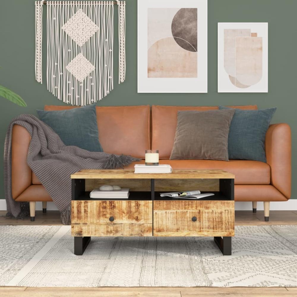 vidaXL Couchtisch 80x54x40 cm Massivholz Mango & Holzwerkstoff 351954 Bild 1