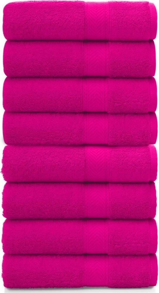 CLASS HOME COLLECTION Gästehandtücher Gästetuch Gästetücher Handtuch Frottee Baumwolle 500g/m² Uni 8 tlg Set, Frottee (8er, 8-St), mit Bordüre Bild 1