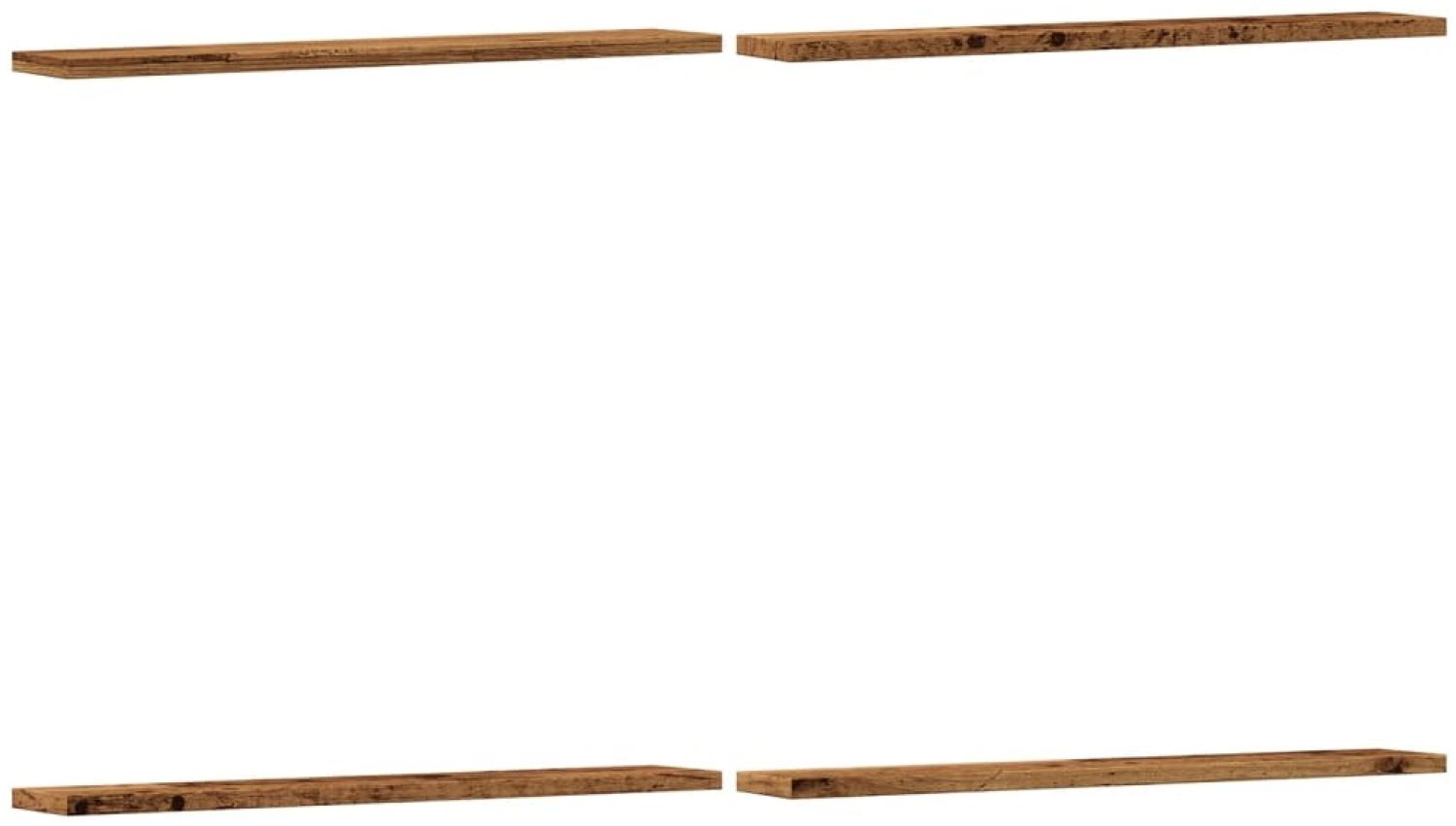 vidaXL Wandregale 4 Stk. Altholz-Optik 60x20x1,5 cm Holzwerkstoff 856297 Bild 1