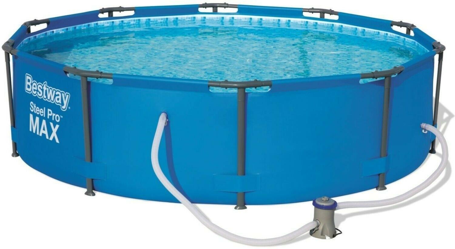 Bestway Frame Pool Steel Pro Set 305x76 cm 4. 678 Liter mit Filterpumpe und R. Bild 1