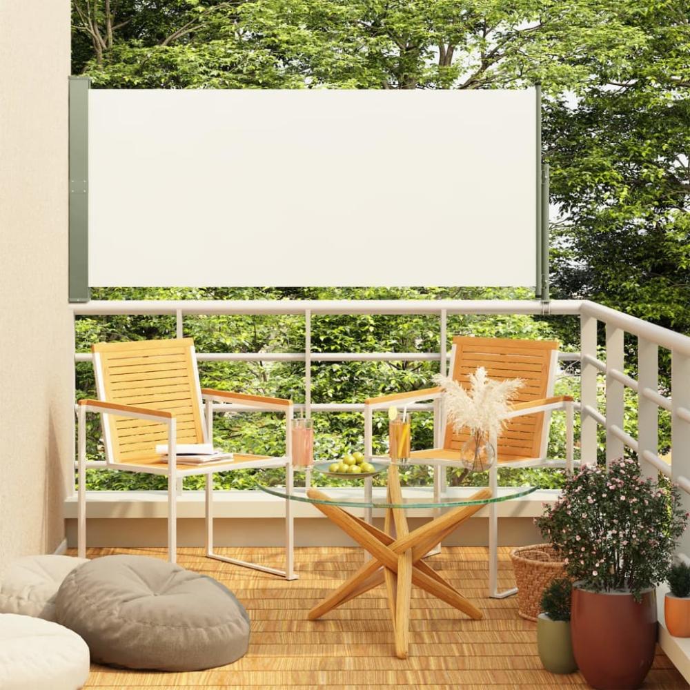 vidaXL Seitenmarkise Ausziehbar 160x300 cm Creme 317839 Bild 1